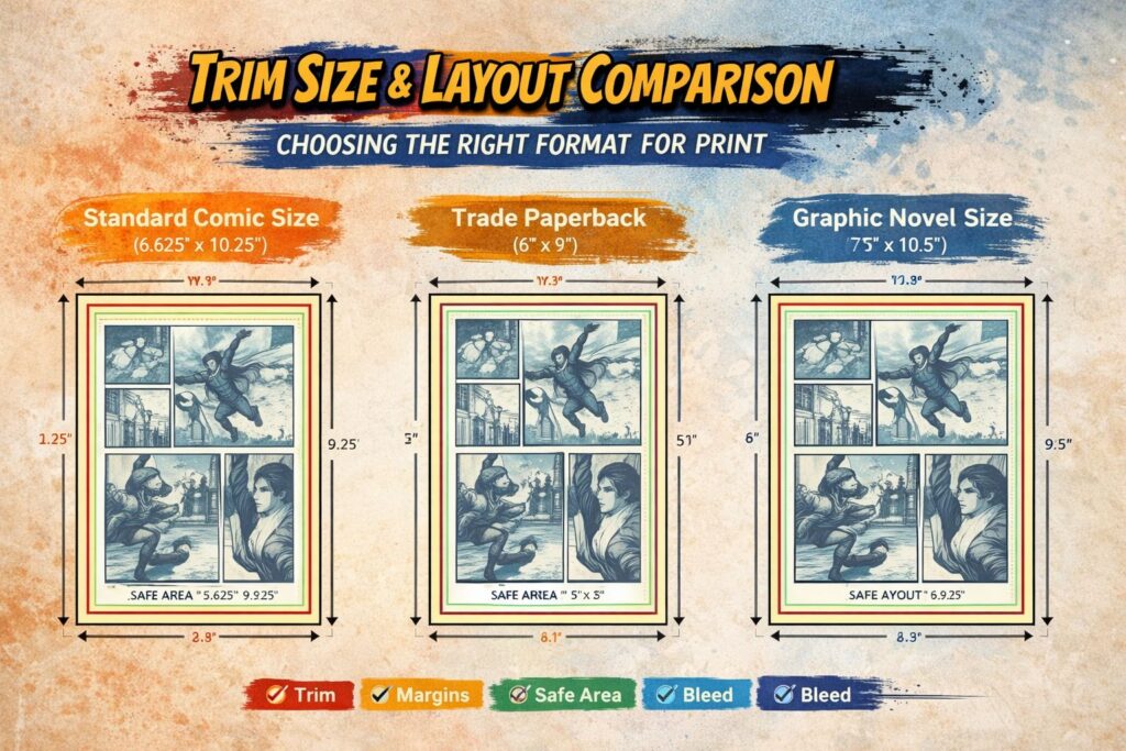 Graphic novel trim size